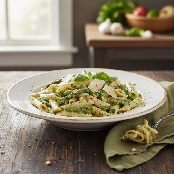 Creamy Asparagus Penne Delight recipe