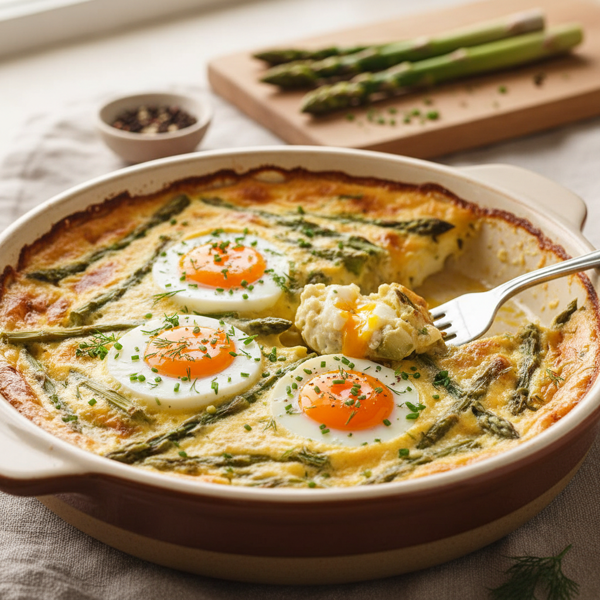 Creamy Asparagus and Egg Bake recipe