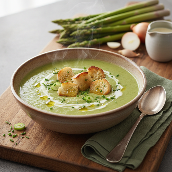 Creamy Asparagus and Shallot Soup recipe
