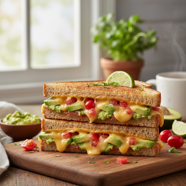 Creamy Avocado-Tomato Grilled Cheese Delight recipe