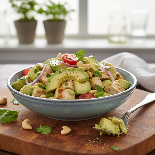 Creamy Avocado Cashew Chicken Salad Delight recipe