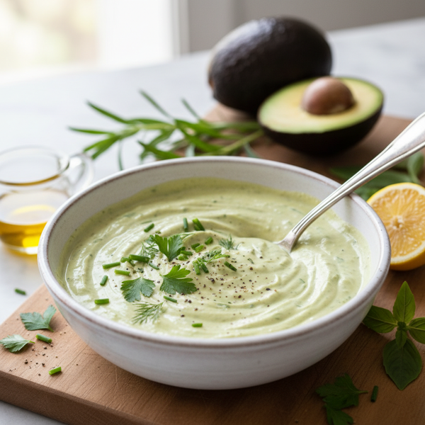 Creamy Avocado Green Goddess Dressing recipe