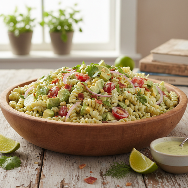 Creamy Avocado Ranch Pasta Salad recipe