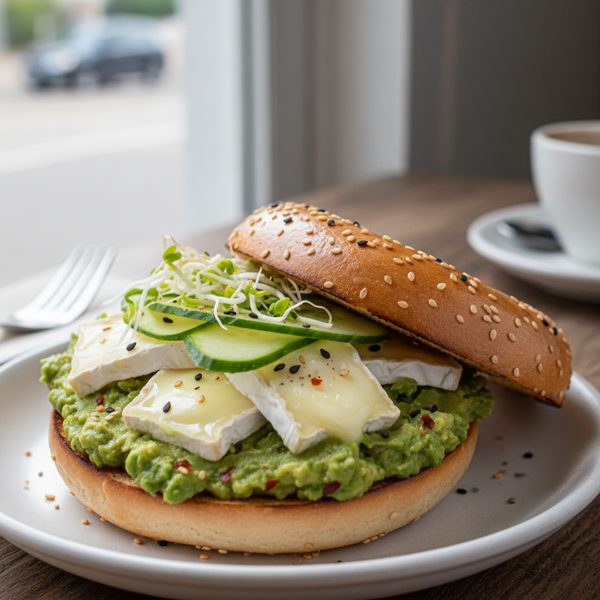 Creamy Avocado & Brie Bagel Delight recipe