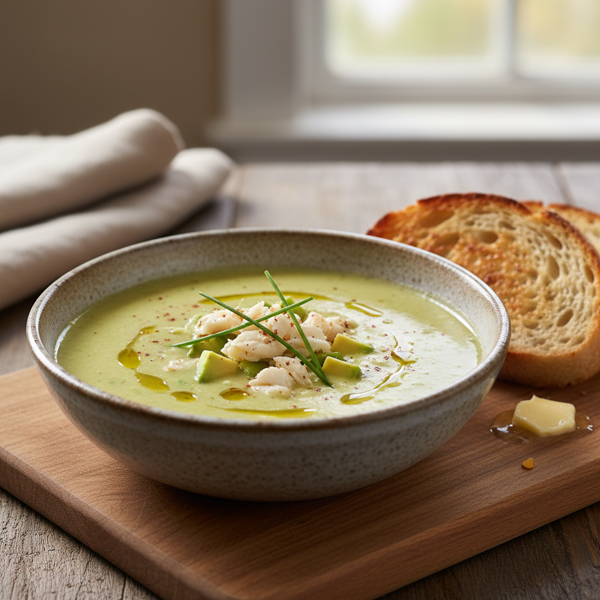 Creamy Avocado and Crab Chowder recipe