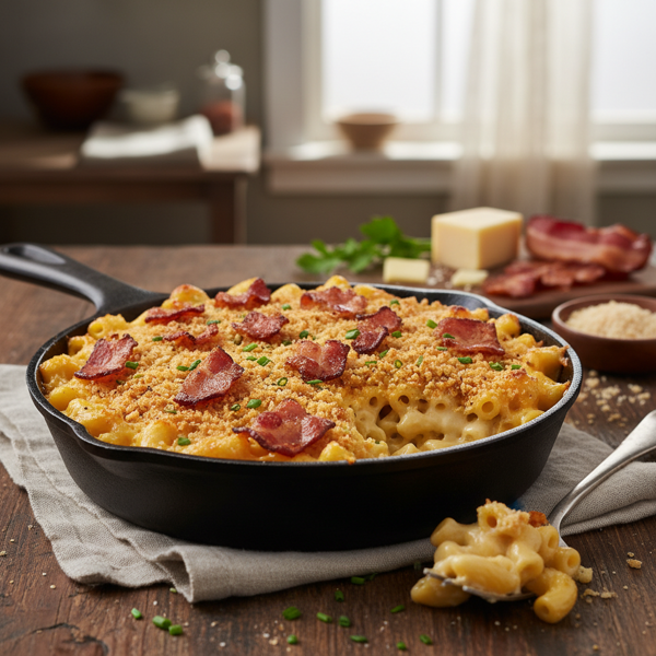 Creamy Bacon-Infused Mac and Cheese Bake recipe