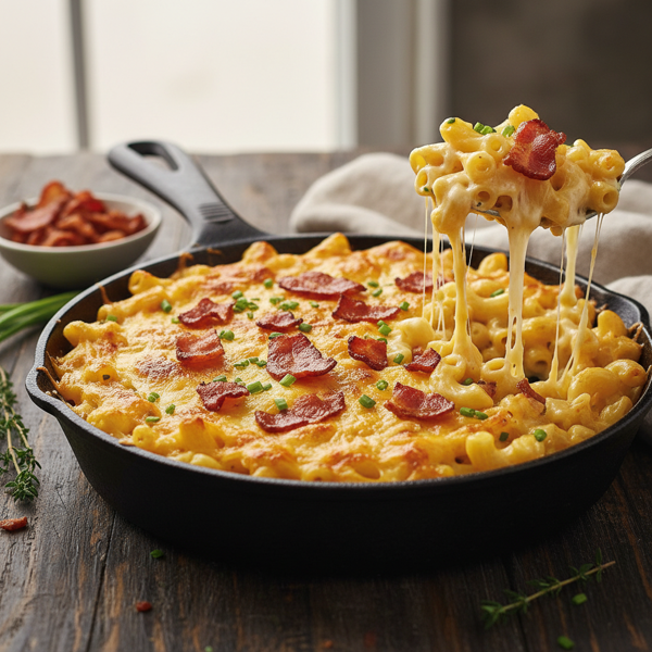 Creamy Bacon-Infused Macaroni and Cheese recipe