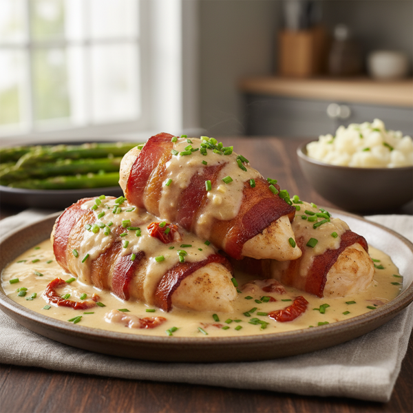 Creamy Bacon-Wrapped Chicken Delight recipe