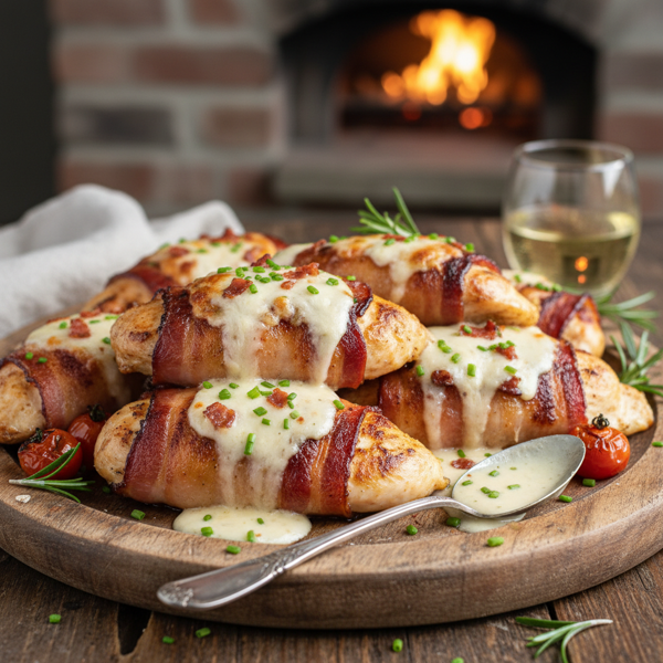 Creamy Bacon-Wrapped Chicken Delights recipe