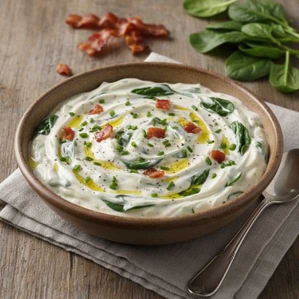 Creamy Bacon Buttermilk Spinach Dressing recipe