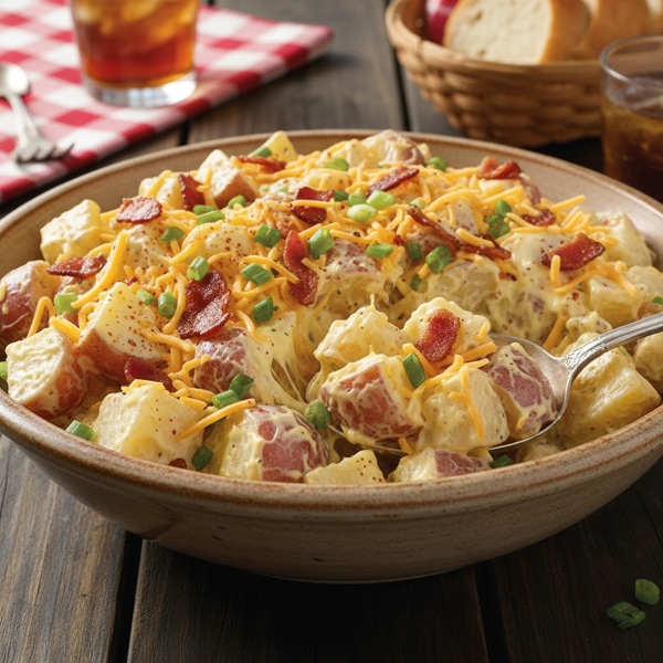 Creamy Bacon Cheddar Potato Salad recipe