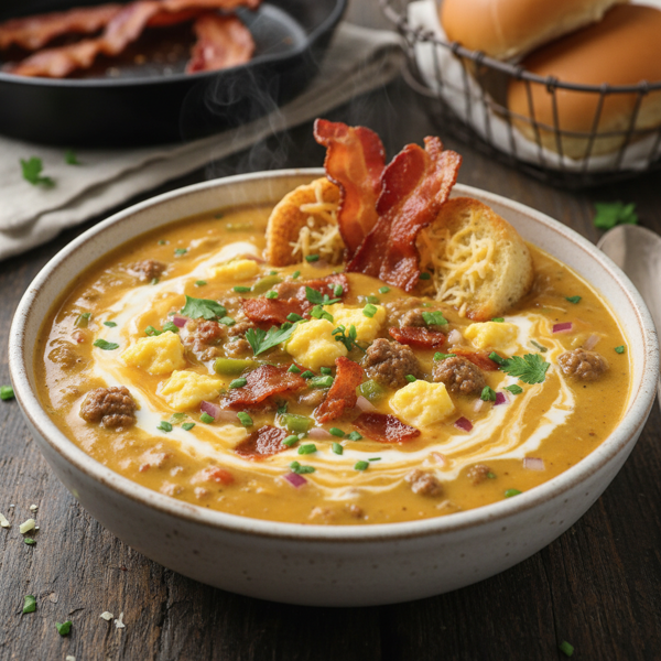 Creamy Bacon Cheeseburger Chowder recipe