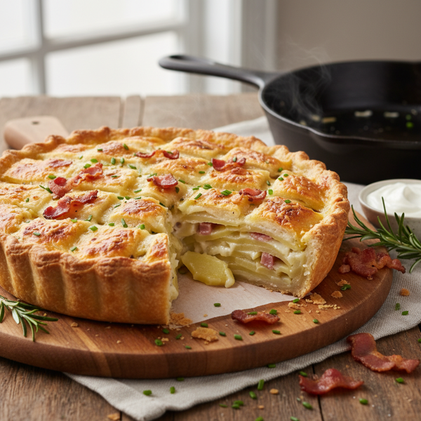 Creamy Bacon Potato Pie recipe