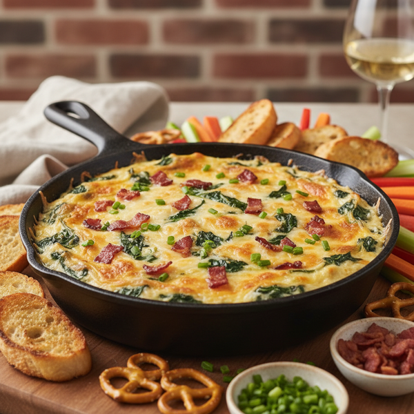 Creamy Bacon Spinach Dip Delight recipe