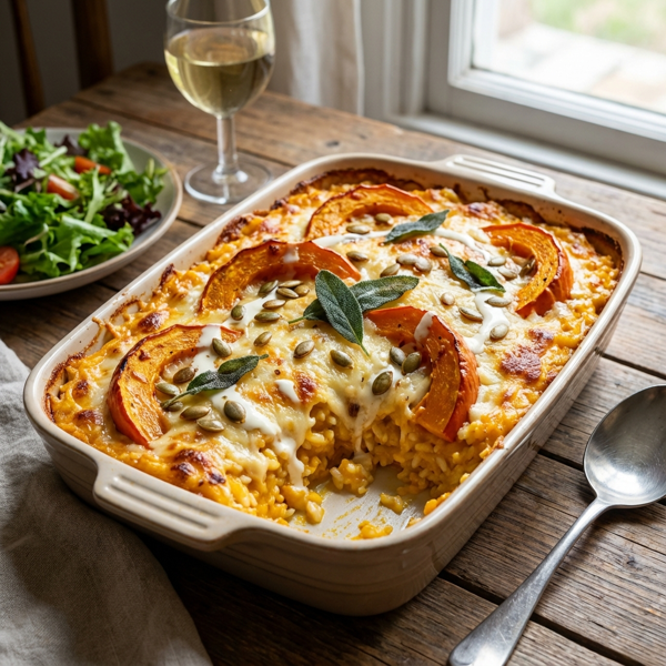 Creamy Baked Pumpkin Rice Delight recipe