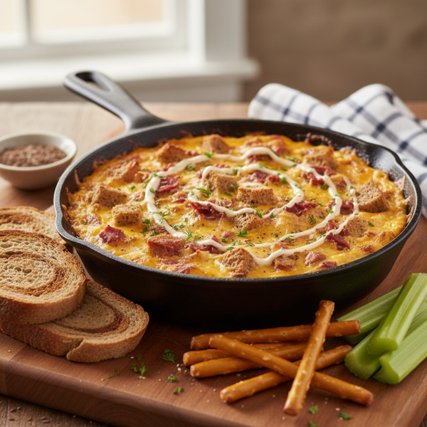 Creamy Baked Reuben Cheese Dip recipe