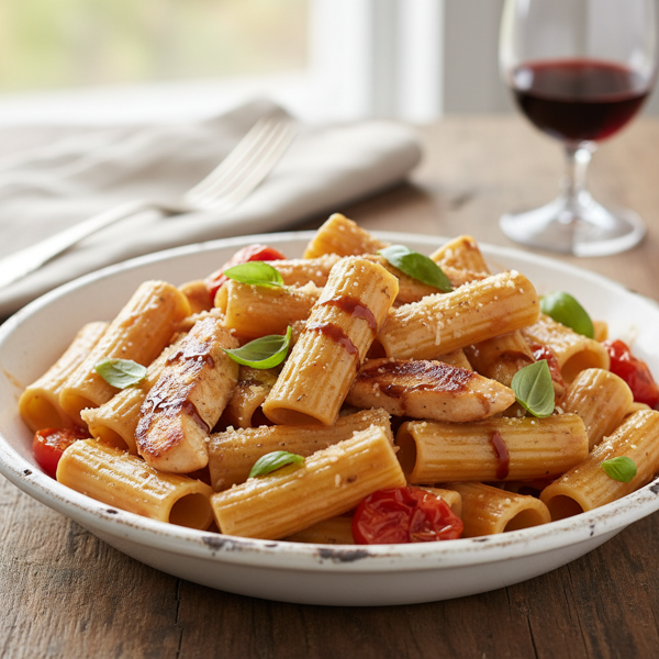 Creamy Balsamic Chicken Rigatoni recipe