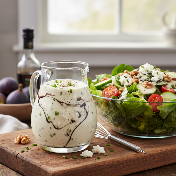Creamy Balsamic Goat Cheese Dressing recipe