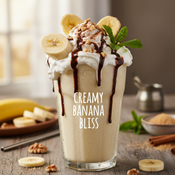 Creamy Banana Bliss Milkshake recipe