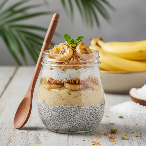 Creamy Banana Coconut Chia Delight recipe