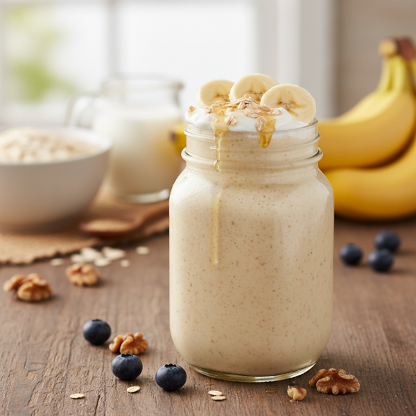 Creamy Banana Oat Delight Smoothie recipe