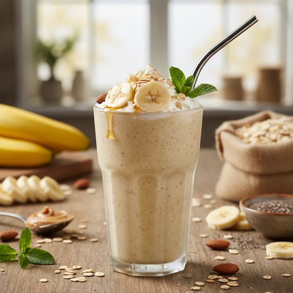Creamy Banana Oat Power Smoothie recipe