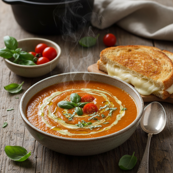 Creamy Basil Tomato Bliss Soup recipe