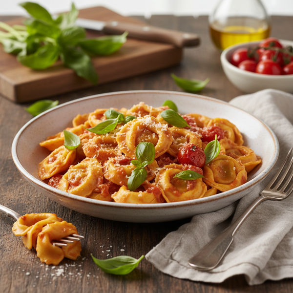 Creamy Basil Tomato Tortellini recipe