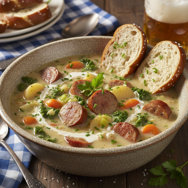 Creamy Bavarian Sausage Chowder recipe