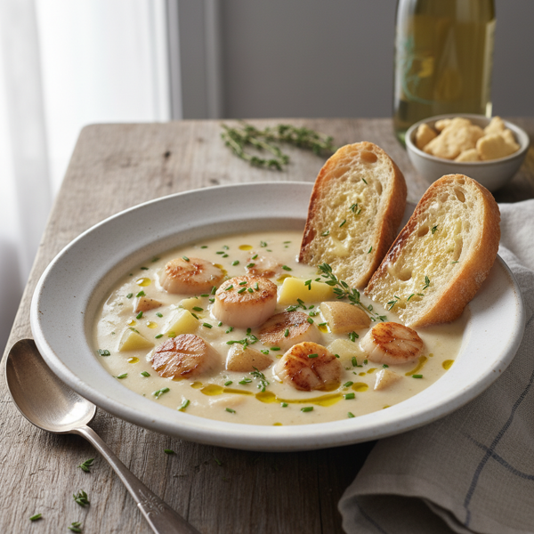 Creamy Bay Scallop & Yukon Gold Chowder recipe