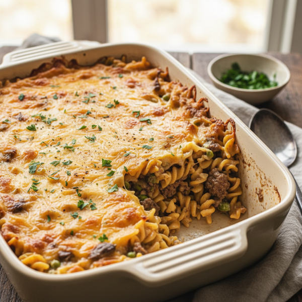 Creamy Beef Noodle Casserole recipe