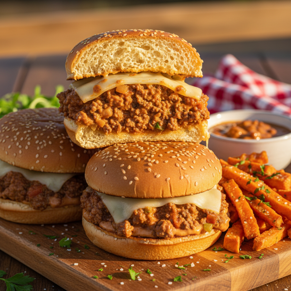 Creamy Beef Sloppy Burgers recipe