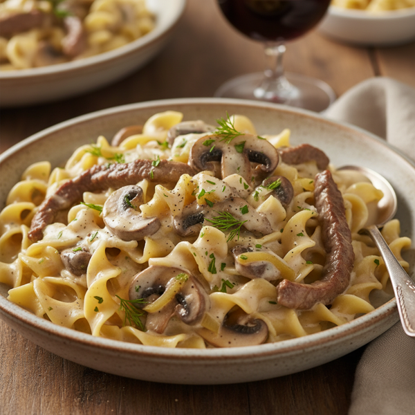 Creamy Beef Stroganoff with Miracle Whip recipe