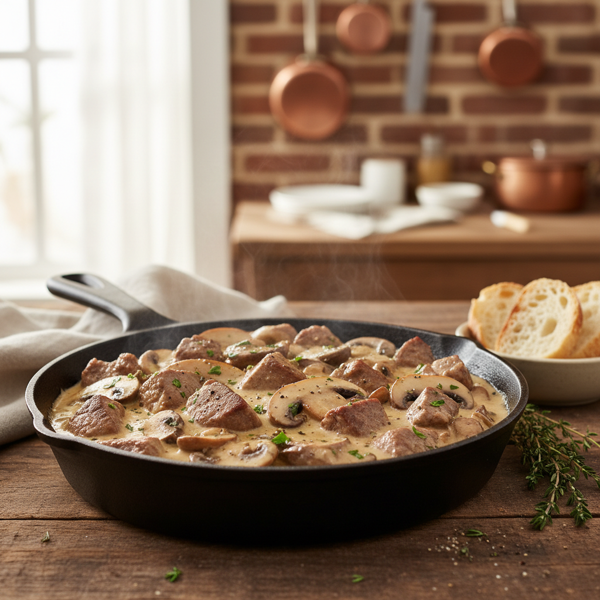 Creamy Beefy Mushroom Skillet recipe