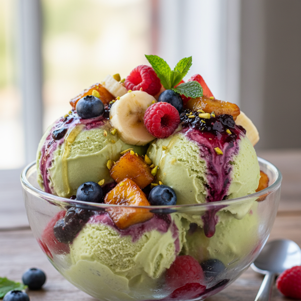 Creamy Berry Banana Avocado Ice Cream recipe