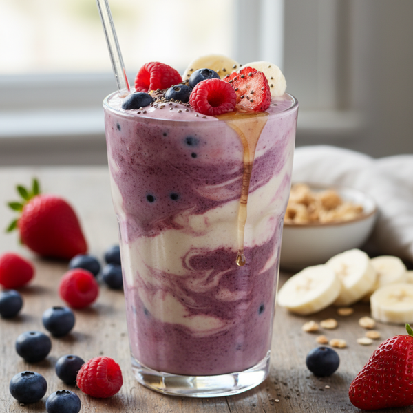 Creamy Berry Banana Bliss Smoothie recipe