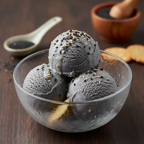 Creamy Black Sesame Delight Ice Cream recipe