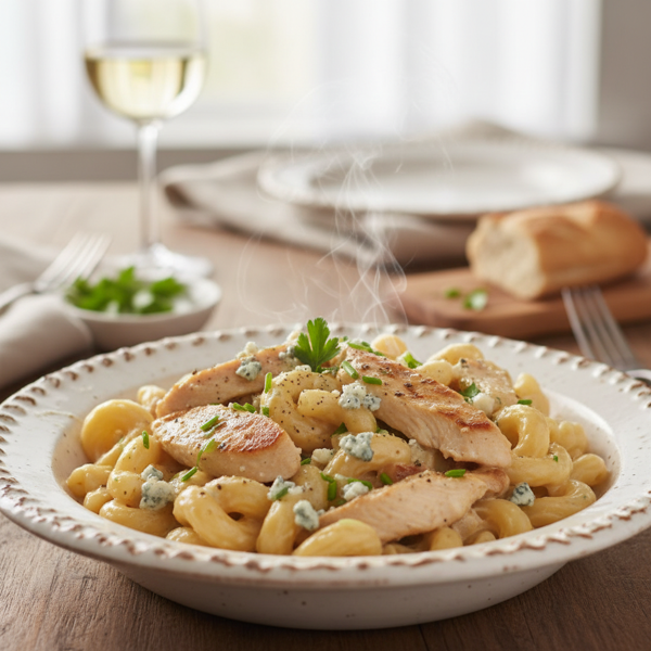 Creamy Bleu Cheese Chicken Pasta Delight recipe