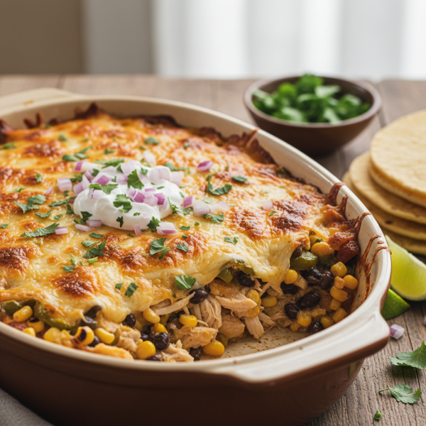 Creamy Bliss Mexican Chicken Casserole recipe