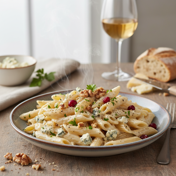 Creamy Blue Cheese Penne Delight recipe