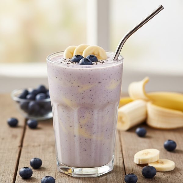 Creamy Blueberry-Banana Smoothie Delight recipe