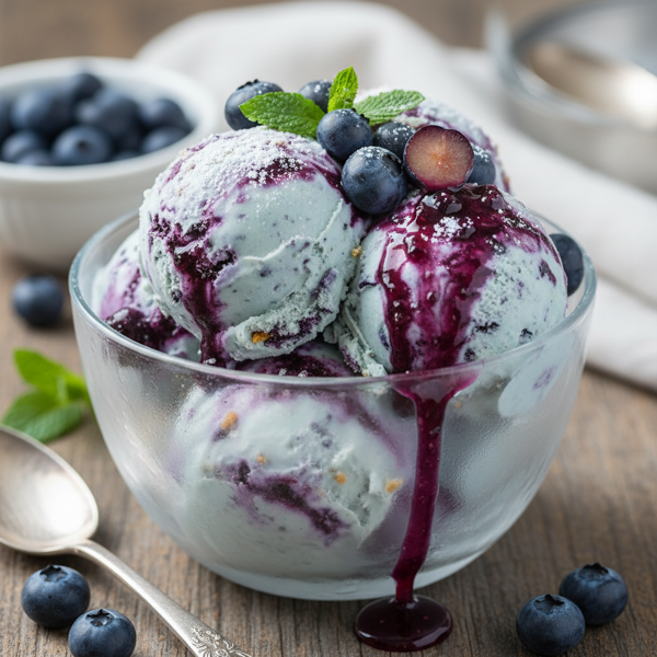 Creamy Blueberry Dream Ice Cream recipe