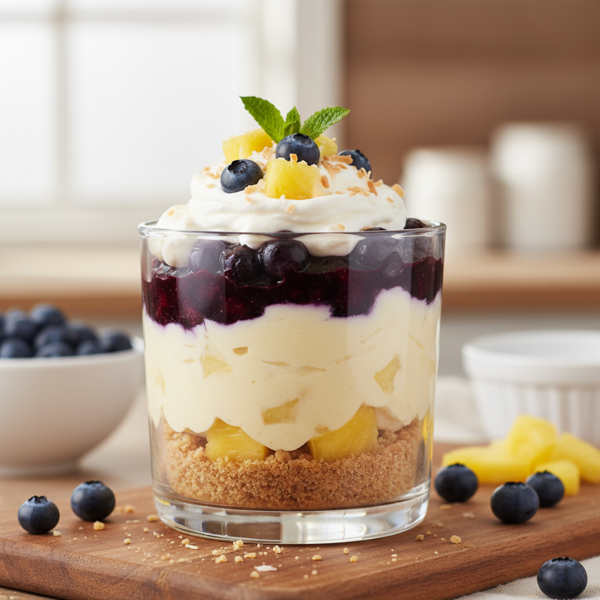 Creamy Blueberry Pineapple Delight recipe
