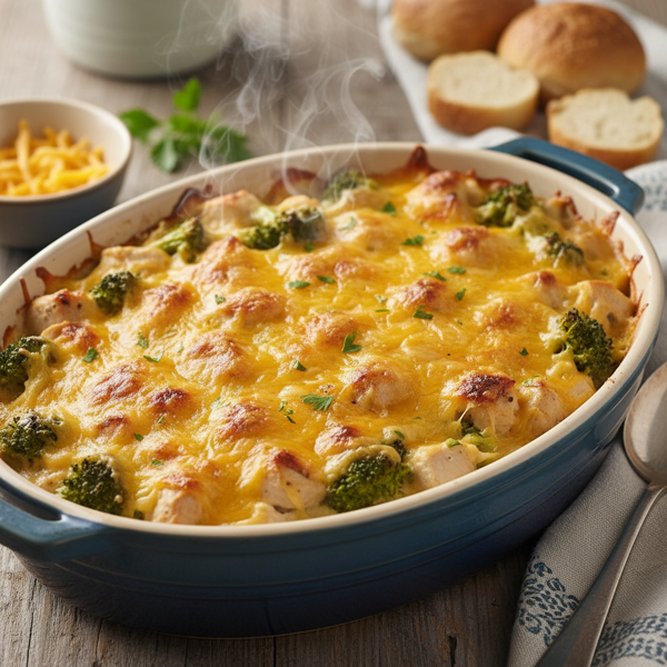 Creamy Broccoli Cheddar Chicken Bake recipe