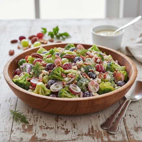 Creamy Broccoli Grape Medley Salad recipe