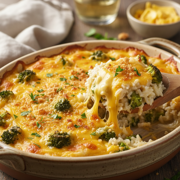 Creamy Broccoli Velveeta Rice Bake recipe