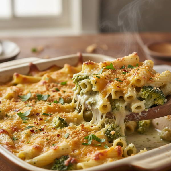 Creamy Broccoli Ziti Bake recipe