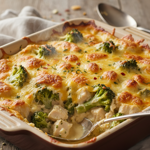 Creamy Broccoli & Cheesy Chicken Bake recipe