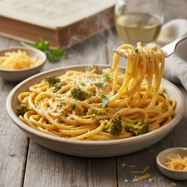 Creamy Broccoli and Cheese Linguine Sauce recipe
