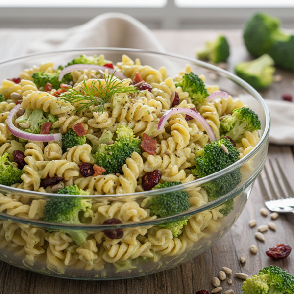 Creamy Broccoli and Rotini Salad Delight recipe